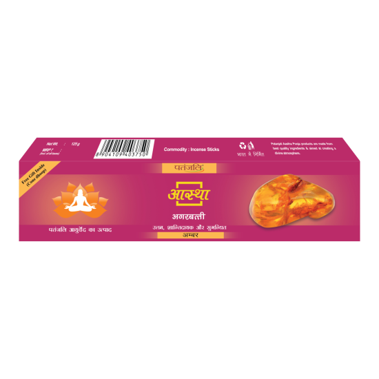 Aastha Agarbatti Amber 125 g - Serene Fragrance for Tranquility