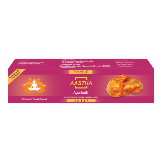 Aastha Agarbatti Amber 125 g - Serene Fragrance for Tranquility
