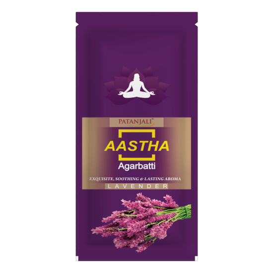 Aastha Agarbatti Lavender 150 g - Soothing Aroma Incense Sticks