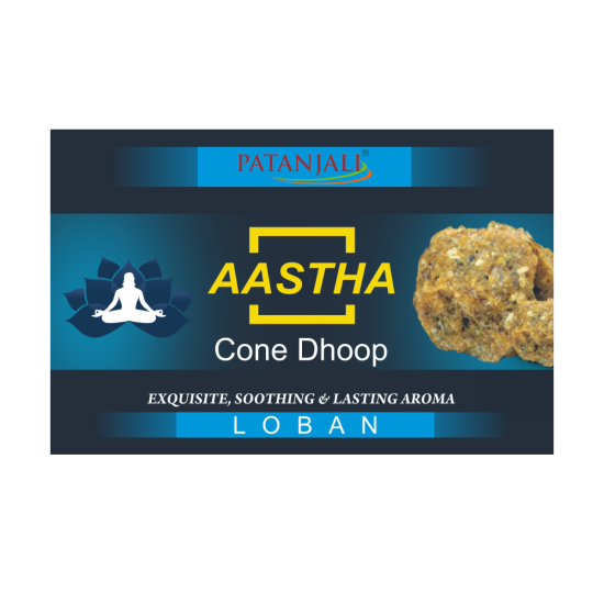Aastha 25 Gm Cone Dhoop Loban - Soothing Aroma for Spiritual Rituals