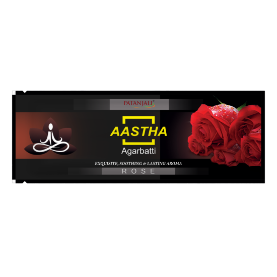 Aastha Agarbatti Rose 18 Stick - Soothing Fragrance for Relaxation