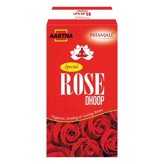 Aastha Special Rose Dhoop 10 N 40 g - Natural Aromatic Incense