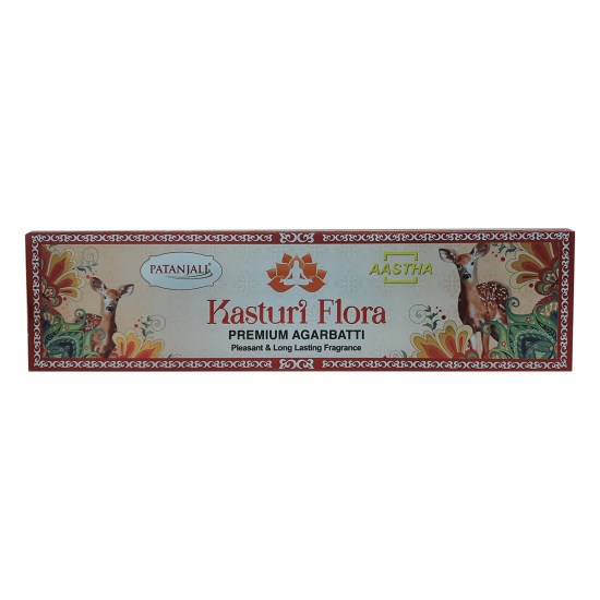 Aastha Premium Agarbatti Kasturi Flora - 20N 30g Incense Sticks