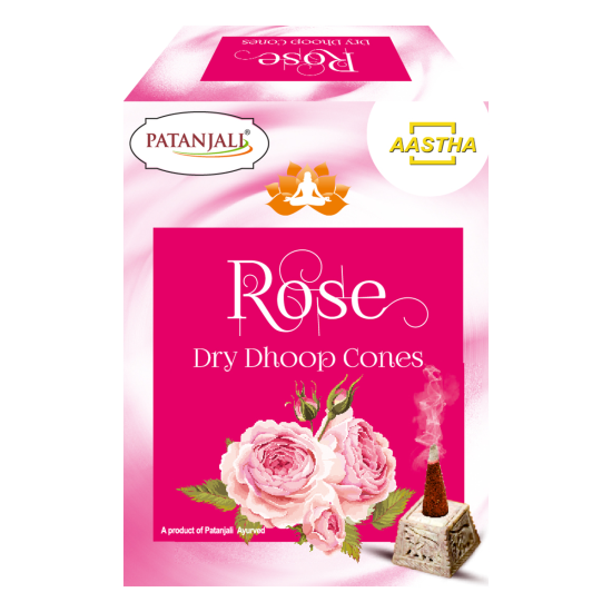 Aastha Rose Dry Dhoop Cone - Serene Ambiance for Spiritual Practice