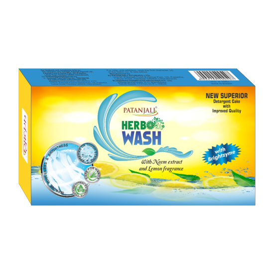 Patanjali Herbo Wash Detergent Cake 250 g - Eco-friendly Laundry Solution