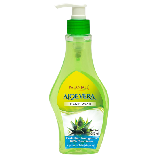Patanjali Aloevera Hand Wash 250 ml - Gentle & Moisturizing Cleanser