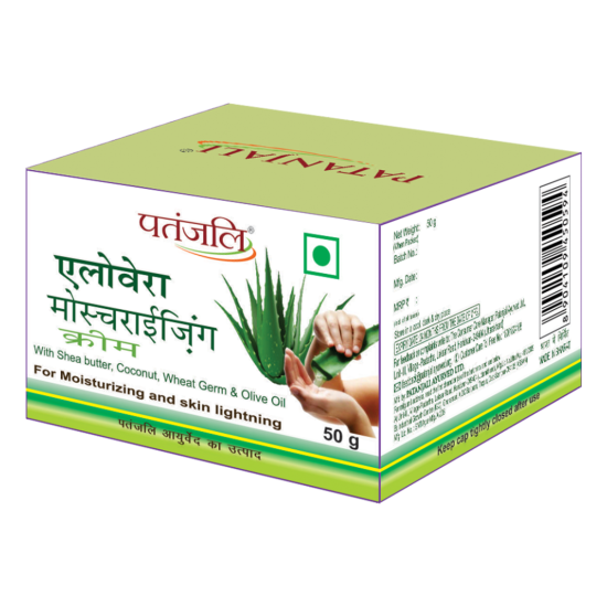 Patanjali Aloevera Moisturizing Cream 50 g - Deep Hydration for All Skin Types