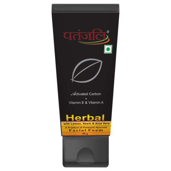 Patanjali Activated Carbon Facial Foam 60 g - Deep Cleansing for All Skin Types
