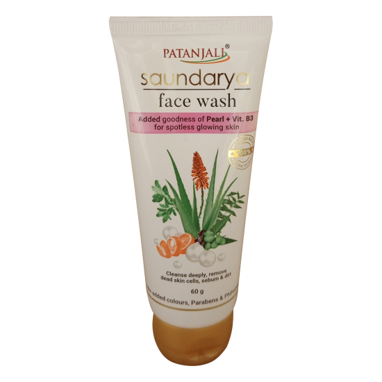 Patanjali Saundarya Face Wash 60 g - Natural Skincare Solution