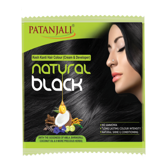 Patanjali Kesh Kanti Hair Colour Cream Developer - Natural Black 40 g