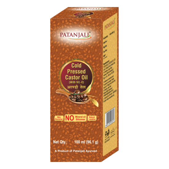Patanjali Cold Pressed Castor Oil With Vitamin E 100 ml - Nourishing Hair & Skin Solution