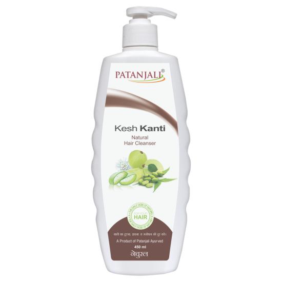 Patanjali Kesh Kanti Natural Hair Cleanser 450 ml - Gentle Herbal Formula