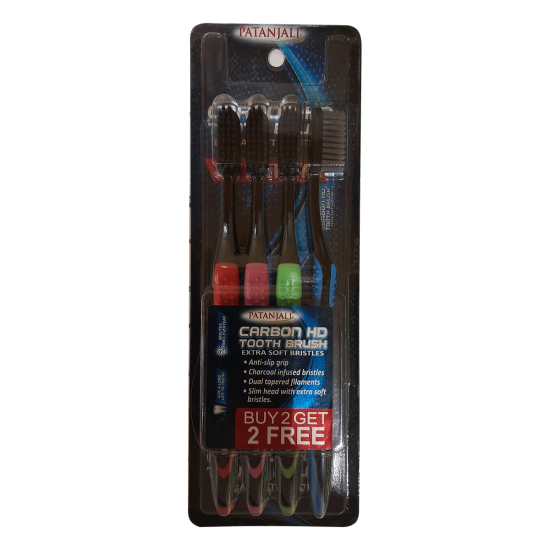 Patanjali Toothbrush Carbon HD - Buy 2 Get 2 Offer for Superior Cleaning