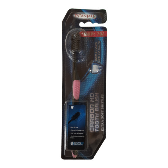 Patanjali Toothbrush Carbon HD - High-Density Bristles