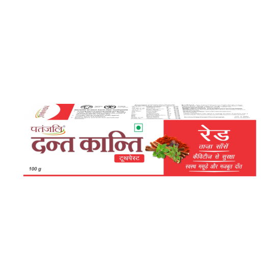 Patanjali Dant Kanti Red Toothpaste 100 g - Natural Oral Care Solution