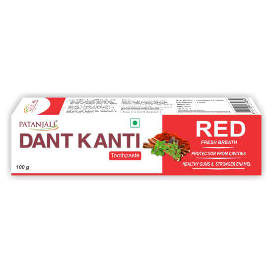 Patanjali Dant Kanti Red Toothpaste 100 g - Natural Oral Care Solution
