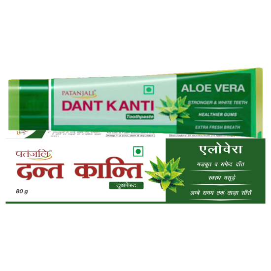 Patanjali Dant Kanti Aloevera Gel Toothpaste 80 g - Natural Oral Care Solution