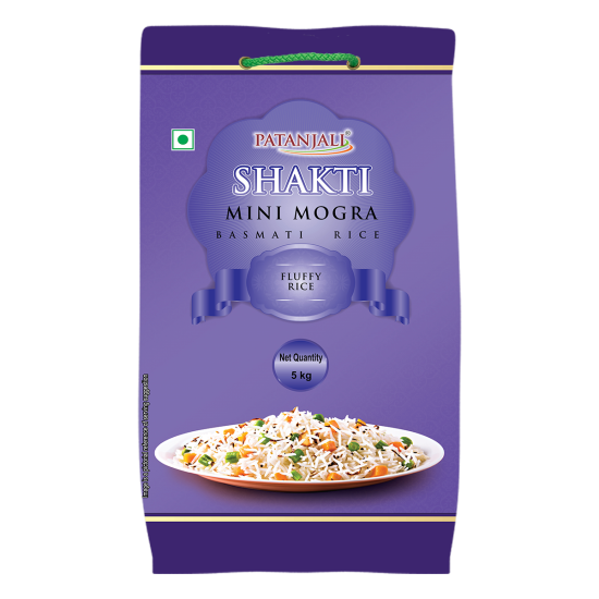 Patanjali Shakti Rice XXL Mini Mogra 5 kg - Premium Quality Rice