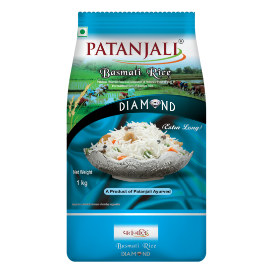 Patanjali Diamond Basmati Rice 1 kg - Premium Quality and Aroma