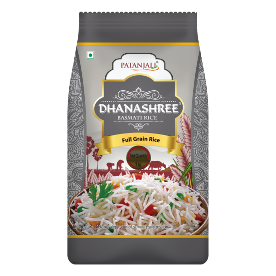 Patanjali Dhanshree Basmati Rice 1 kg - Premium Quality Long Grain
