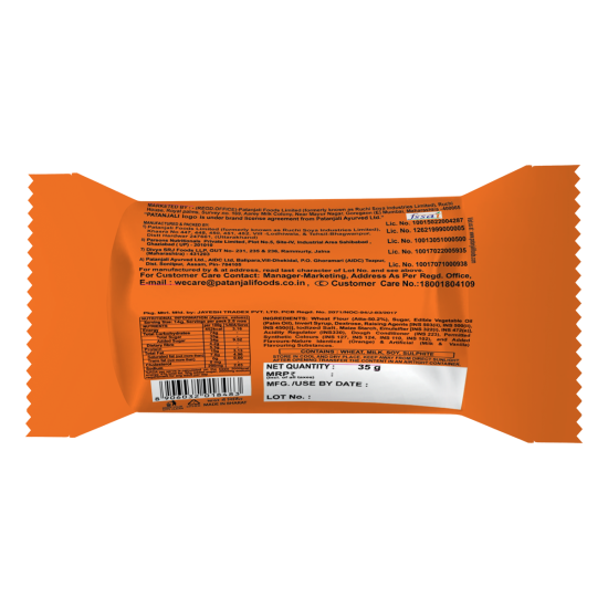 Patanjali Creamfeast Orange Biscuit 35 g - Tangy Delight
