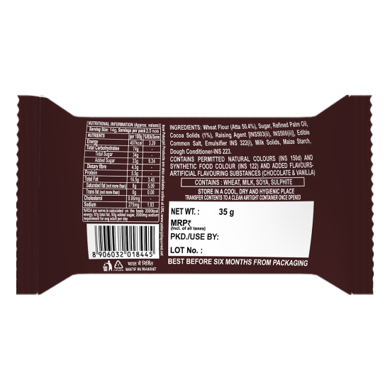Patanjali Creamfeast Chocolate Biscuit 35 g - Rich & Creamy Delight