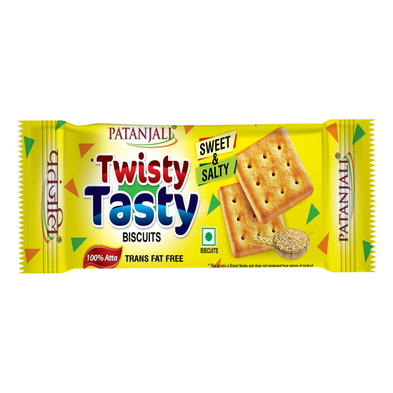 Patanjali Twisty Tasty Biscuits 35 g - Delightful Snack with Crunchy Goodness