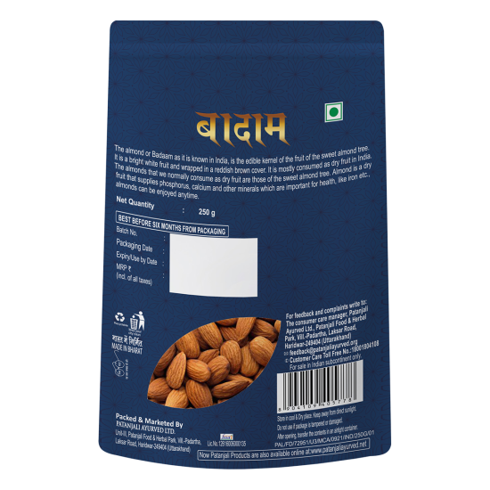 Patanjali Almond Badam 250 g - Premium Quality Almonds