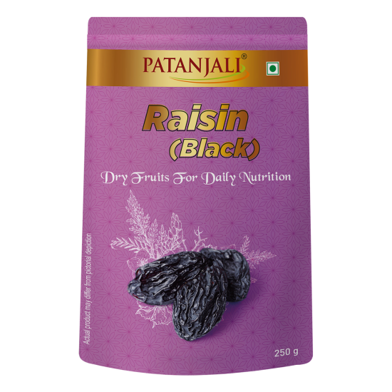Patanjali Raisins Black Kishmish Kali 250g - Premium Quality Black Raisins