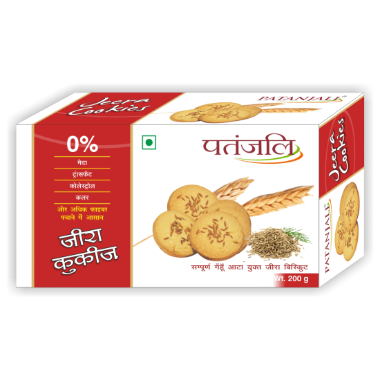 Patanjali Jeera Cookies 200 g - Authentic Indian Flavor