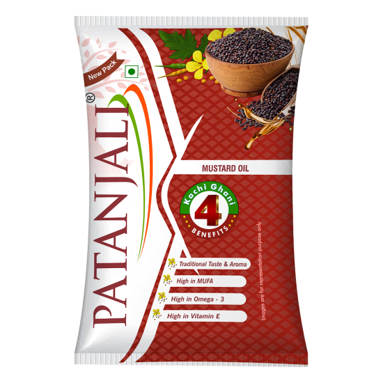 Patanjali Kachi Ghani Mustard Oil - Premium Quality Cooking Oil