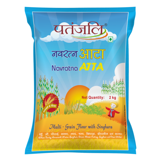 Patanjali Navratna Atta 2 kg - Premium Quality Flour