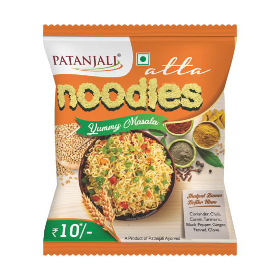 Patanjali Atta Noodles Yummy Masala 60 g - Delicious Whole Wheat Snack
