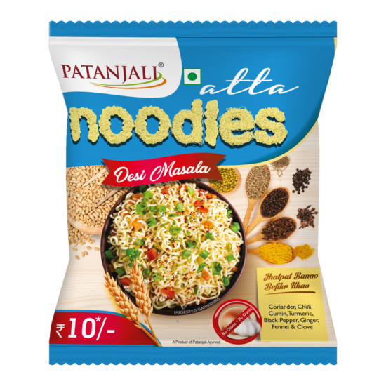 Patanjali Atta Noodles Desi Masala 60g - Authentic Indian Flavor