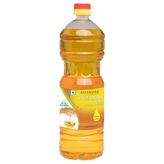 Patanjali Rice Bran Oil 1 Ltr - Premium Cooking Oil