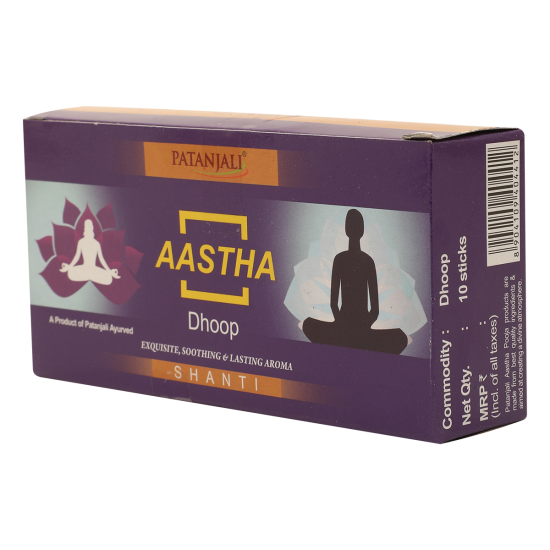 Aastha Shanti Dhoop 10 Stick 50g - Soothing Aromatic Experience