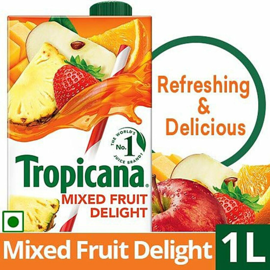 Tropicana Fruit Juice - Delight, Mixed Fruit 1 L - Refreshing Blend of Fruits