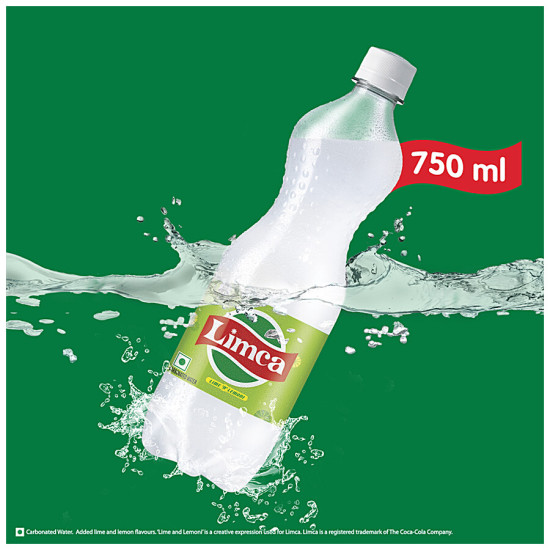 Limca Soft Drink - Lime & Lemon Flavoured 750 ml - Refreshing Lemony Fizz