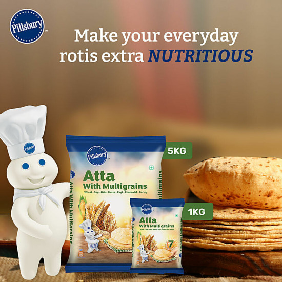 Pillsbury Multigrain Atta - 1 kg - Wholesome Grain Blend