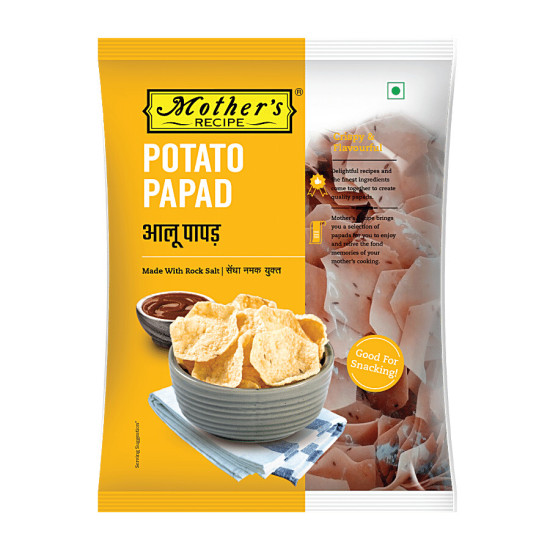 Mother's Recipe Papad - Potato With Rock Salt, Crispy & Flavourful
