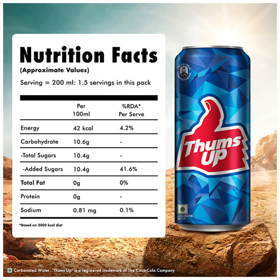 Thums Up Soft Drink 300 ml - Strong Fizzy Flavor