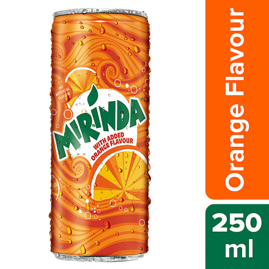 Mirinda Soft Drink - Orange 250 ml - Refreshing Beverage