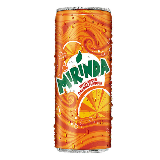 Mirinda Soft Drink - Orange 250 ml - Refreshing Beverage