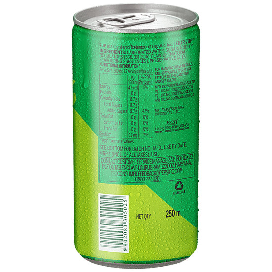 7 Up Soft Drink 250 ml - Refreshing Lemon Lime Flavor