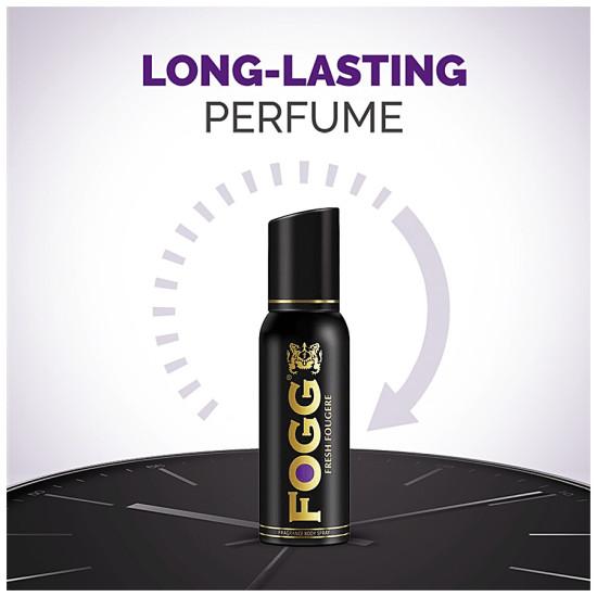 Fogg Black Series Perfume Body Spray - Fresh Fougere, Long Lasting