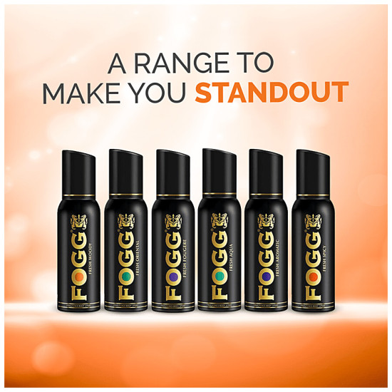 Fogg Black Series Fresh Woody Perfume Body Spray For Men - Long Lasting & No Gas Deodorant 120 ml