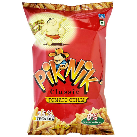 Piknik Classic Tomato Chilli Sticks - Made With Wheat Flour & 25% Less Oil