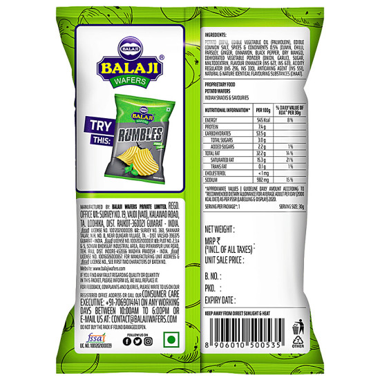 BALAJI Chat Chaska Namkeen 150g - Spicy Indian Snack BALAJI Chat Chaska Namkeen 150g - Spicy Indian Snack