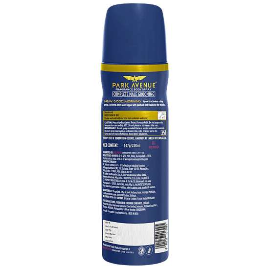 Park Avenue Fragrance Body Spray - Good Morning 220 ml - Refreshing Scent