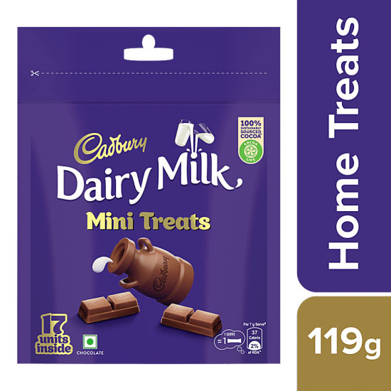 Cadbury Dairy Milk Minis Chocolate Home Treats Pack 119 g - Creamy Delight